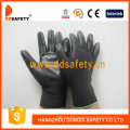 Nylon Polyester Liner Glove PU Coated on Palm and Fingers Dpu117
